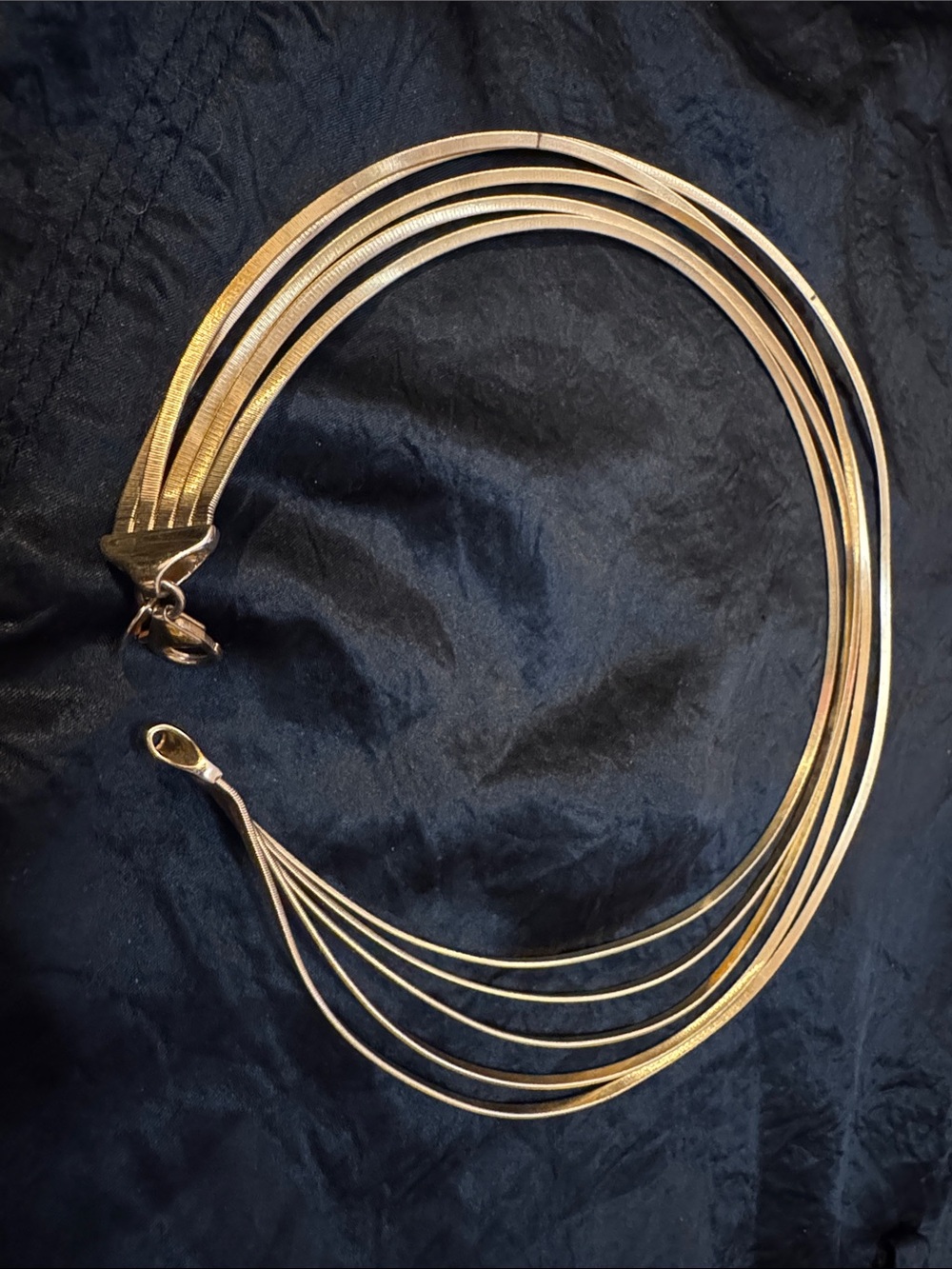 Dyadema bronze Italy multi strand necklace